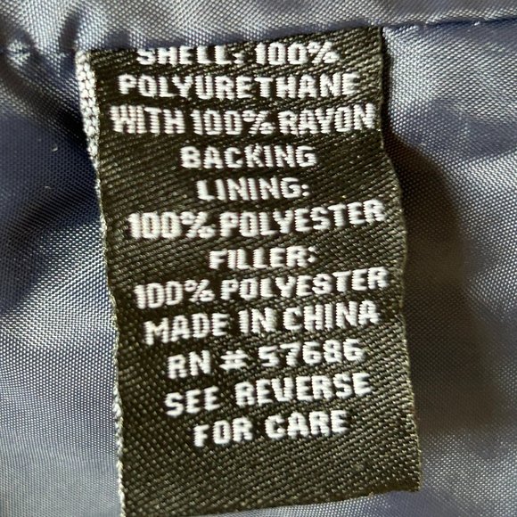 Blue Faux Leather Jacket (NWOT) - Picture 6 of 7